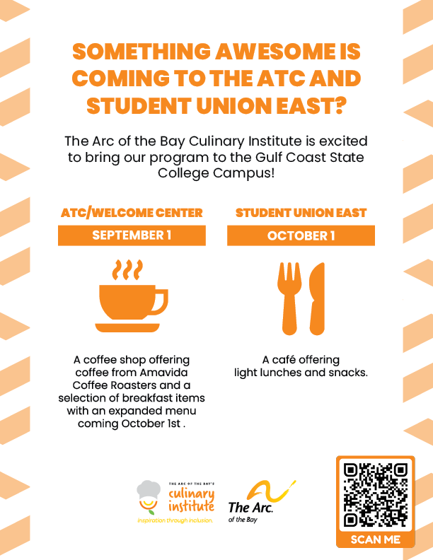 The Arc of the Bay Culinary Institute to Open Coffee Shops and Cafe on Gulf Coast State College Campus